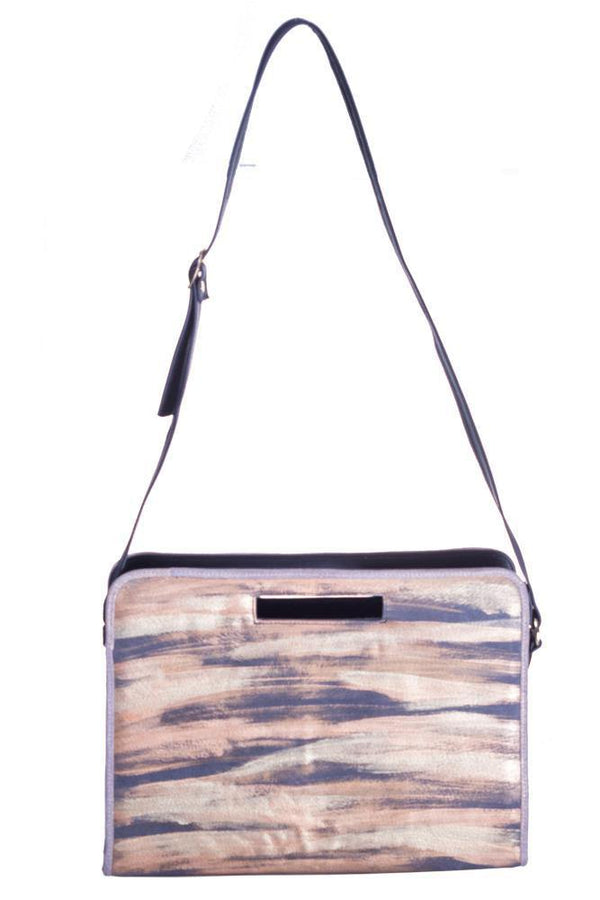 Geanta de piele, pictata manual  Liza Panait Liza Panait Online Boutique